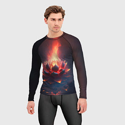 Рашгард мужской Огненный лотус, цвет: 3D-принт — фото 2