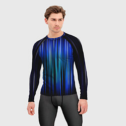 Рашгард мужской Neon line stripes, цвет: 3D-принт — фото 2