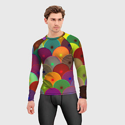 Рашгард мужской Multicolored circles, цвет: 3D-принт — фото 2