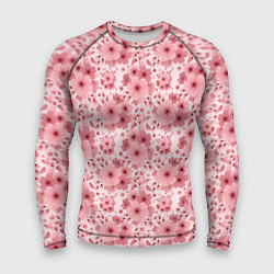 Рашгард мужской Розовые цветы узор, цвет: 3D-принт