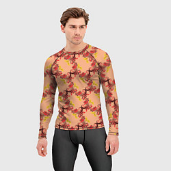 Рашгард мужской Абстрактный винтажный растительный орнамент, цвет: 3D-принт — фото 2