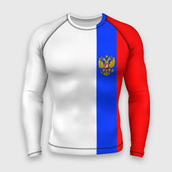 Рашгард мужской Цвета России - герб, цвет: 3D-принт