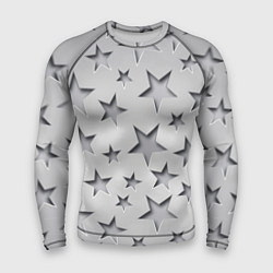 Рашгард мужской Grey stars, цвет: 3D-принт