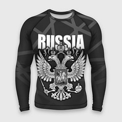Рашгард мужской Russia - герб РФ, цвет: 3D-принт