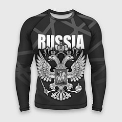 Рашгард мужской Russia - герб РФ, цвет: 3D-принт