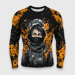 Рашгард мужской Девушка в капюшоне - anime style, цвет: 3D-принт