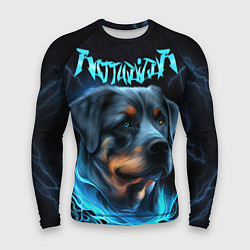 Рашгард мужской Rottweiler and lightnings, цвет: 3D-принт