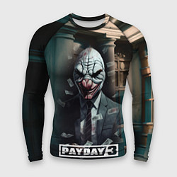 Рашгард мужской Payday 3 mask, цвет: 3D-принт