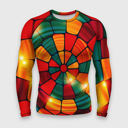 Рашгард мужской Круговая мозаика, цвет: 3D-принт