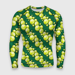 Рашгард мужской Большой теннис - мячики, цвет: 3D-принт