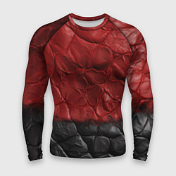 Рашгард мужской Черная красная текстура, цвет: 3D-принт