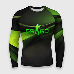 Мужской рашгард CS GO black green logo