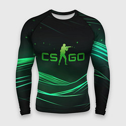 Рашгард мужской CS GO green logo, цвет: 3D-принт