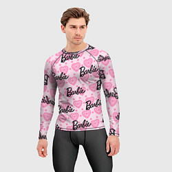Рашгард мужской Логотип Барби и розовое кружево, цвет: 3D-принт — фото 2