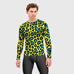 Рашгард мужской Кислотный леопард паттерн, цвет: 3D-принт — фото 2