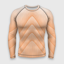 Рашгард мужской Полосатый оранжевый градиент, цвет: 3D-принт