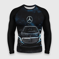 Рашгард мужской Mercedes Benz space background, цвет: 3D-принт