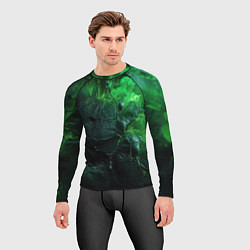 Рашгард мужской Зеленая объемная текстура, цвет: 3D-принт — фото 2