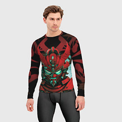 Рашгард мужской Красный робот самурай, цвет: 3D-принт — фото 2