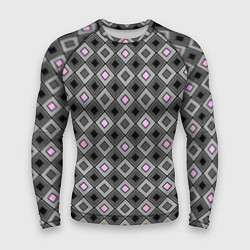Рашгард мужской Серо - розовый геометрический узор, цвет: 3D-принт