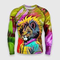 Рашгард мужской Funny lion cub - pop art, цвет: 3D-принт