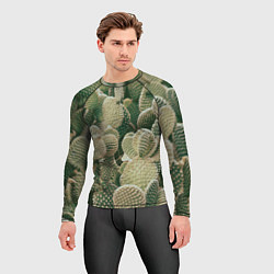 Рашгард мужской Поле кактусов, цвет: 3D-принт — фото 2