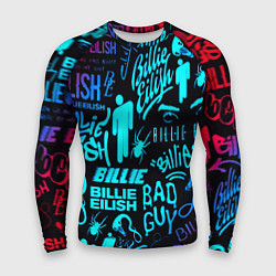 Рашгард мужской Billie Eilish neon pattern, цвет: 3D-принт