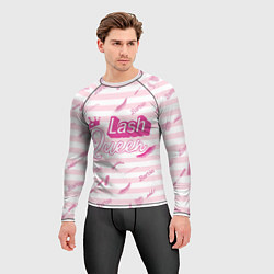 Рашгард мужской Lash queen - pink Barbie pattern, цвет: 3D-принт — фото 2