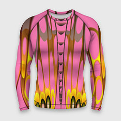 Рашгард мужской Розовый бабочкин мотив, цвет: 3D-принт