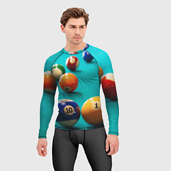 Рашгард мужской Бильярдные шары, цвет: 3D-принт — фото 2