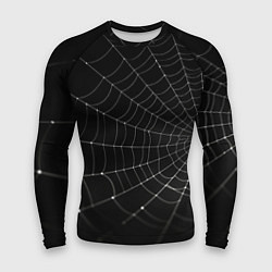 Мужской рашгард Паутина на черном фоне