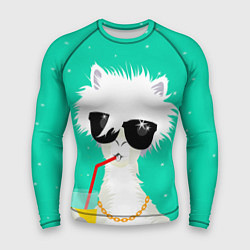 Рашгард мужской Лама - альпака на чиле, цвет: 3D-принт