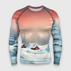 Мужской рашгард Погружение в зимнюю атмосферу