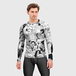 Рашгард мужской Дэнджи - Человек бензопила, цвет: 3D-принт — фото 2