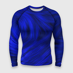 Рашгард мужской Текстура синей шерсти, цвет: 3D-принт