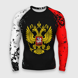 Рашгард мужской Россия герб краски, цвет: 3D-принт