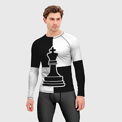 Рашгард мужской Шахматы - ферзь, цвет: 3D-принт — фото 2