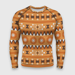 Мужской рашгард Brown tribal geometric