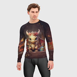 Рашгард мужской Праздничный новогодний дракон, цвет: 3D-принт — фото 2