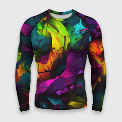 Рашгард мужской Яркие разноцветные краски, цвет: 3D-принт