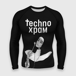 Рашгард мужской Techno храм монашка со свечкой, цвет: 3D-принт