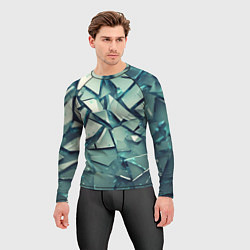 Рашгард мужской Битое стекло текстура, цвет: 3D-принт — фото 2