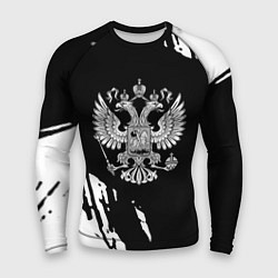 Рашгард мужской Герб великой страны Россия краски, цвет: 3D-принт