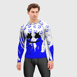 Рашгард мужской Marshmello dj blue pattern music band, цвет: 3D-принт — фото 2