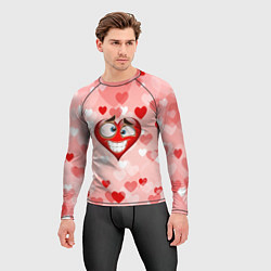 Рашгард мужской Влюбленный взляд сердца, цвет: 3D-принт — фото 2