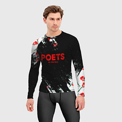 Рашгард мужской Poets of the fall розы лого краски, цвет: 3D-принт — фото 2