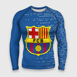 Рашгард мужской Футбольный клуб Барселона - логотип крупный, цвет: 3D-принт