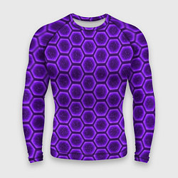 Рашгард мужской Энергетический щит - фиолетовый, цвет: 3D-принт