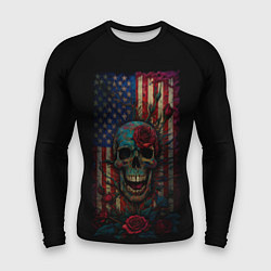 Рашгард мужской Skull - USA, цвет: 3D-принт