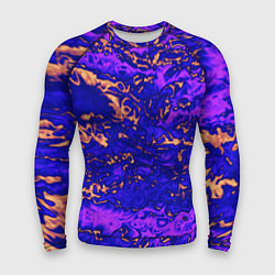 Рашгард мужской Абстракция золото и фиолетовый, цвет: 3D-принт